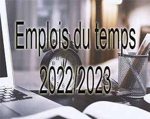 Emplois du temps  2022/2023