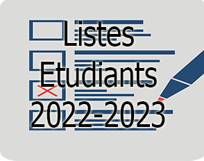 Listes des étudiants 2022/2023 (section et groupe)
