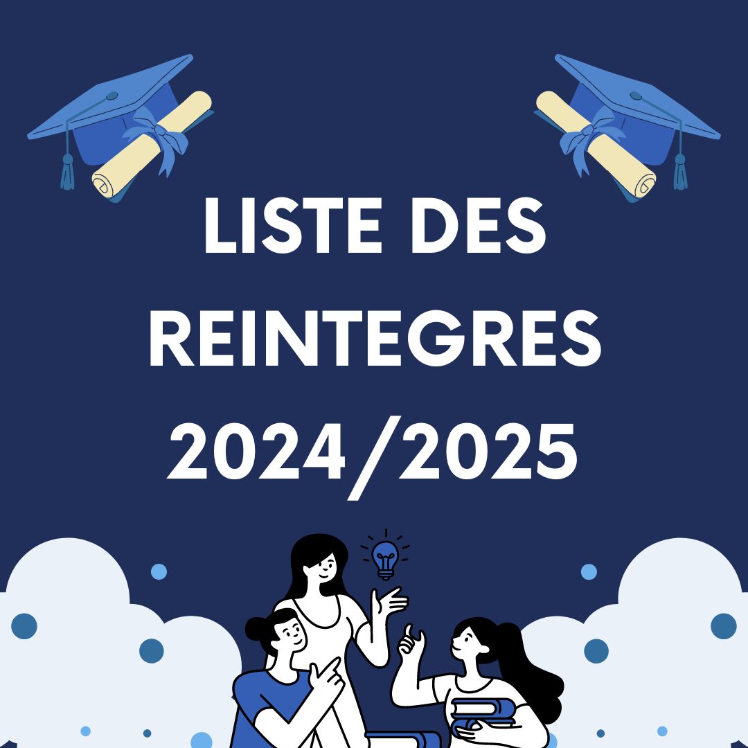 LISTE DES REINTEGRES EN 2024/2025